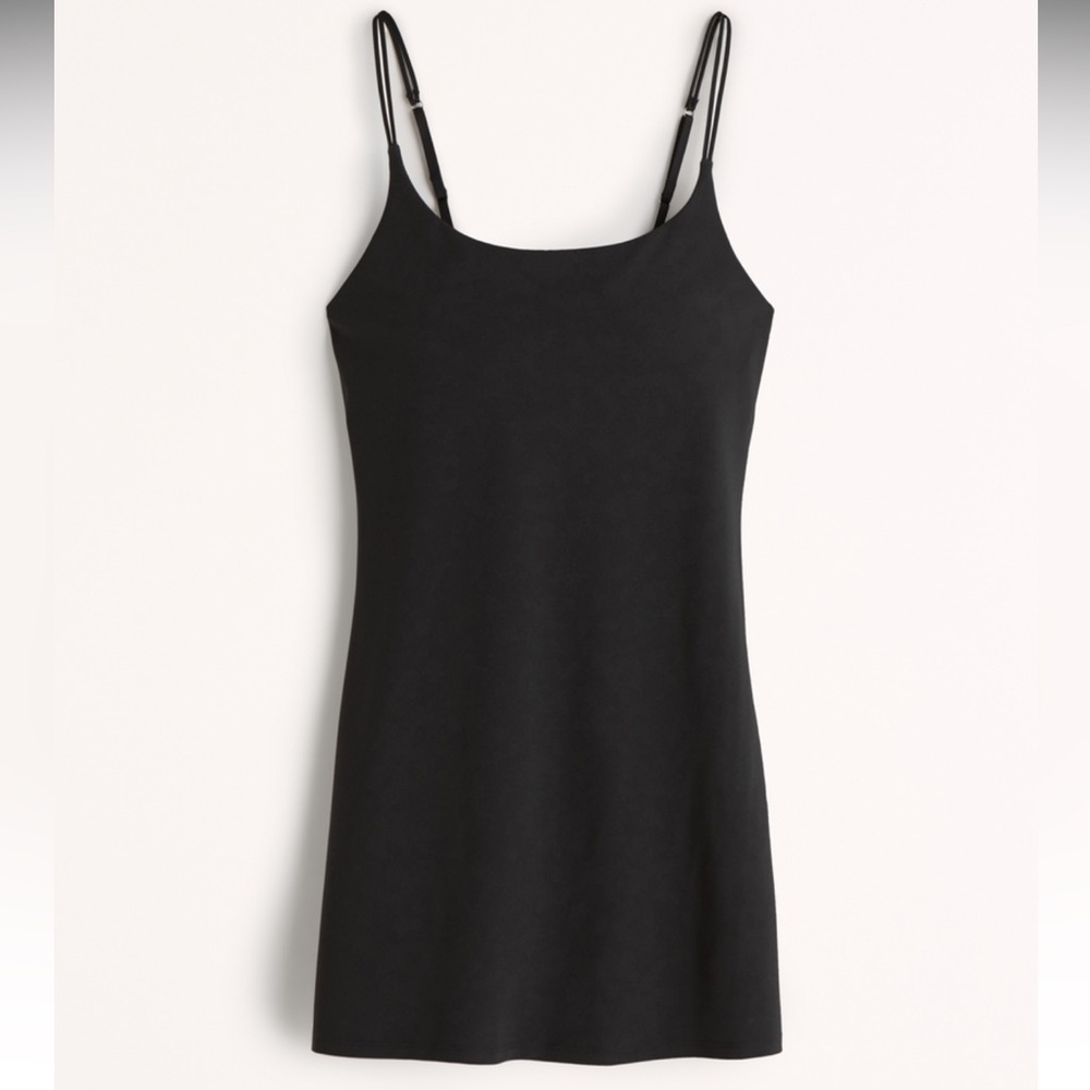 Abercrombie & Fitch Black Mini Slip Dress with Adjustable Straps